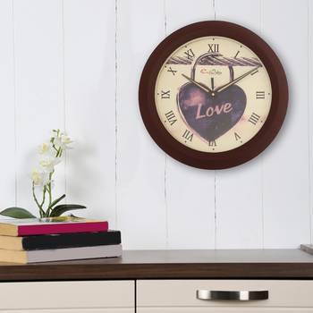 Designer Round Analog Brown Wall Clock 2