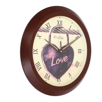 Designer Round Analog Brown Wall Clock 3