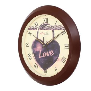 Designer Round Analog Brown Wall Clock 4
