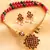   BEAUTIFUL HANDMADE KEMP-GREEN NECKLACE SET-DJ15783