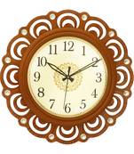 Brown Round Wooden Wall Clock
