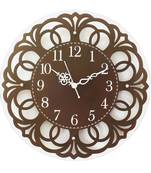 Dark Brown Round Wooden Wall Clock