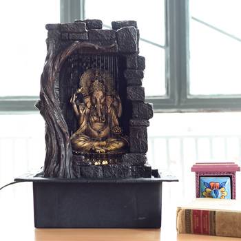 Textured Lord Ganesha Water Fountain 1