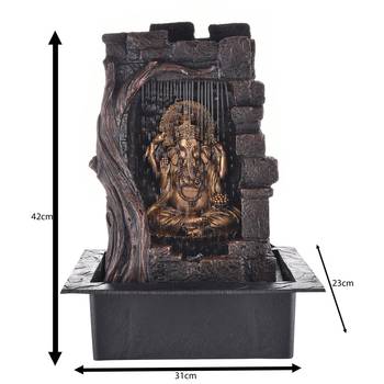 Textured Lord Ganesha Water Fountain 3