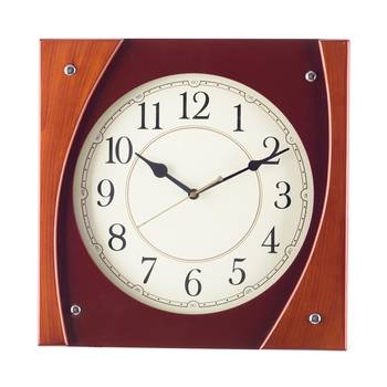 Premium Decorative Analog Brown Round Wooden Wall Clock 1