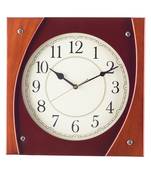 Premium Decorative Analog Brown Round Wooden Wall Clock