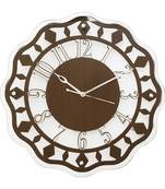 Dark Brown Round Wooden Wall Clock