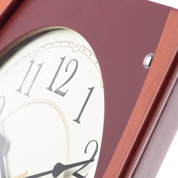 Premium Decorative Analog Brown Round Wooden Wall Clock 3