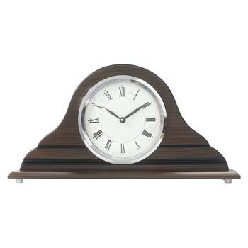 Brown Designer Wooden Frame & Circular Dial Analog Table Clock (21Cm X 40Cm) 1