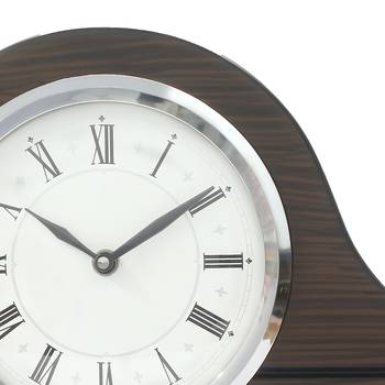 Brown Designer Wooden Frame & Circular Dial Analog Table Clock (21Cm X 40Cm) 3