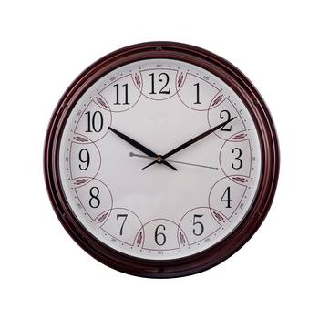 Premium Decorative Analog Brown Round Wooden Wall Clock 1