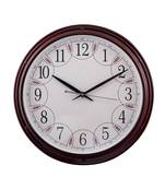 Premium Decorative Analog Brown Round Wooden Wall Clock