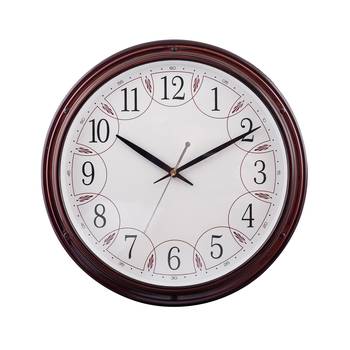 Premium Decorative Analog Brown Round Wooden Wall Clock 1