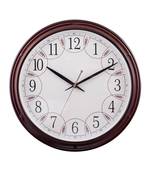 Premium Decorative Analog Brown Round Wooden Wall Clock