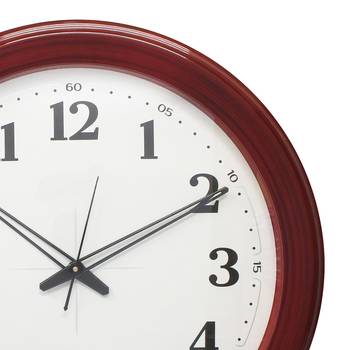 Red Circular Dial Contemporary Analog Wall Clock (50Cm X 50Cm) 3