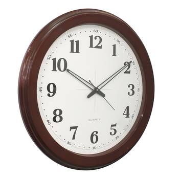 Brown Circular Dial Contemporary Analog Wall Clock (50Cm X 50Cm) 2