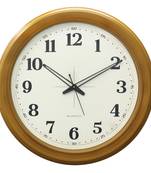 Yellow Circular Dial Contemporary Analog Wall Clock (50Cm X 50Cm)