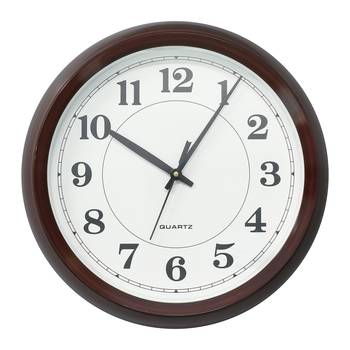Brown Circular Dial Contemporary Analog Wall Clock (24Cm X 19Cm) 1
