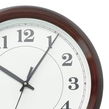 Brown Circular Dial Contemporary Analog Wall Clock (24Cm X 19Cm) 3