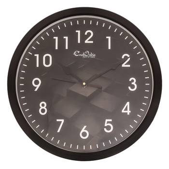 Designer Round Analog Black Wall Clock 1