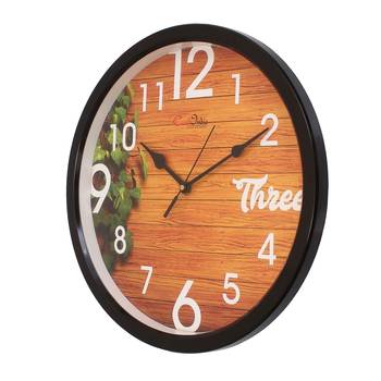 Designer Round Analog Black Wall Clock 3