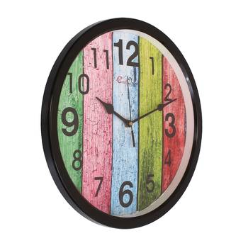 Designer Round Analog Black Wall Clock 2