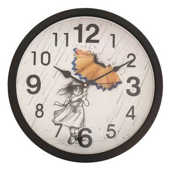 Designer Round Analog Black Wall Clock 1