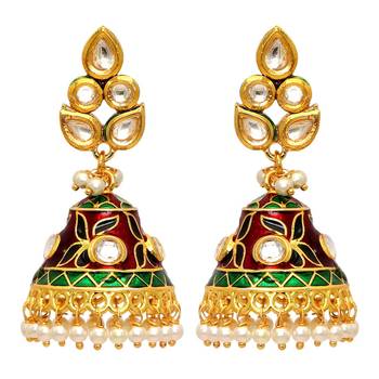 Maroon jhumkas 1
