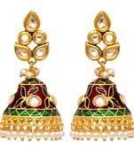 Maroon jhumkas