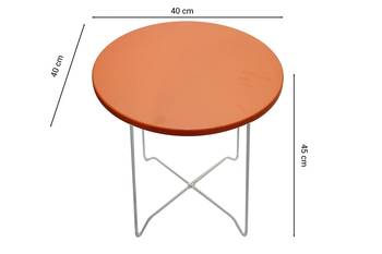 Multipurpose Utility Side Table (Color - Orange, Height - 45Cm, Easy to assemble) 4