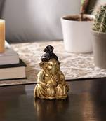 Brass Lord Ganesha Playing Tabla Antique Showpiece