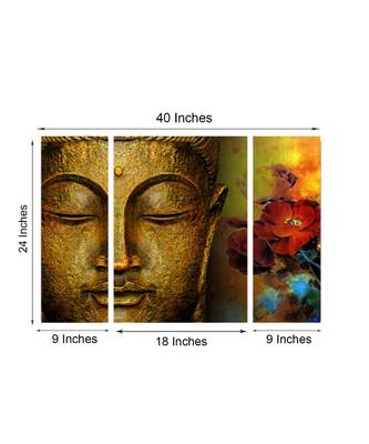 Set of 3 Radha Krishna Premium Canvas Painting 2