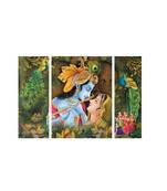 Set of 3 Radha Krishna Premium Canvas Painting