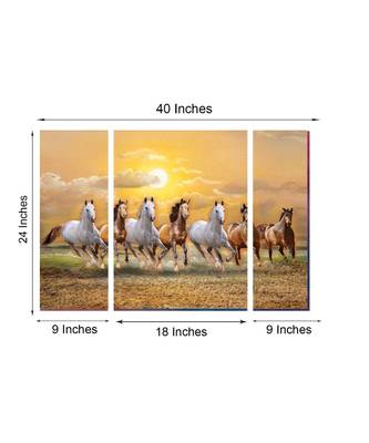 Set of 3 Radha Krishna Premium Canvas Painting 2