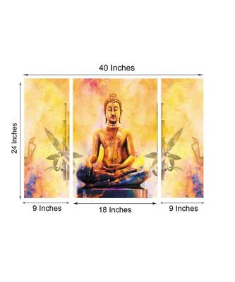 Set of 3 Radha Krishna Premium Canvas Painting 2