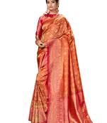 Grey Brasso Silk Saree With Blouse