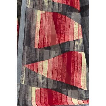 Grey printed georgette saree with blouse 3