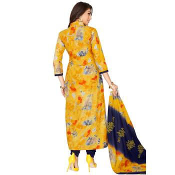 Yellow printed cotton salwar 2