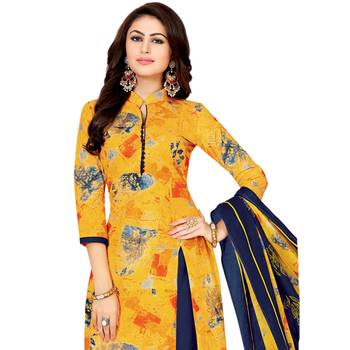 Yellow printed cotton salwar 4