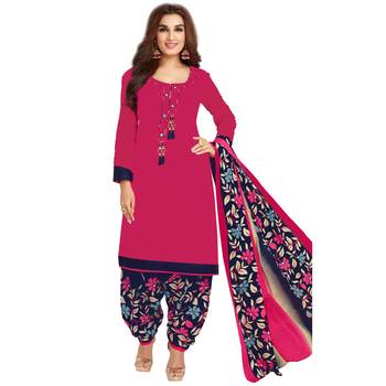 Pink printed cotton salwar 1