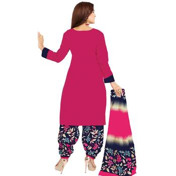 Pink printed cotton salwar 2