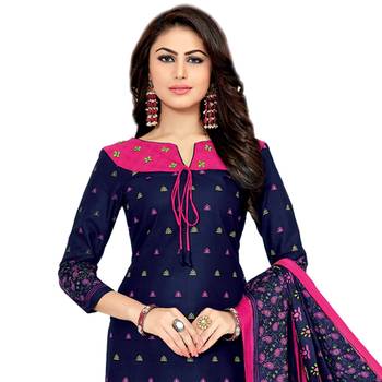 Navy-blue printed cotton salwar 4