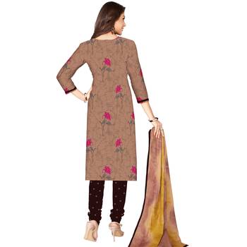 Brown printed cotton salwar 2