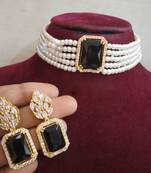 Black Cubic Zirconia Necklace Sets