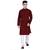 Hindloomz Red Plain Cotton Kurta Pajama