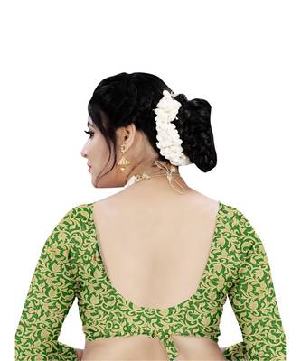 Women   s yellow Chanderi Cotton Saree with Jari and Satin Lace Border 5