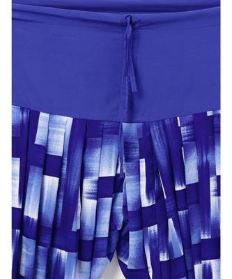 Blue printed polyester unstitched salwar 4