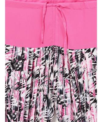 Pink printed polyester unstitched salwar 4