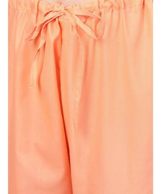 Peach printed cotton unstitched salwar 4