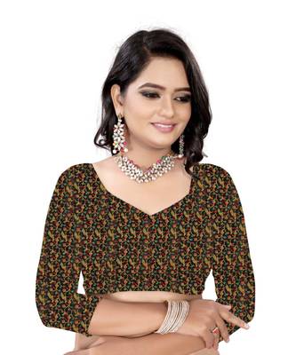 mustard plain cotton saree with blouse 4